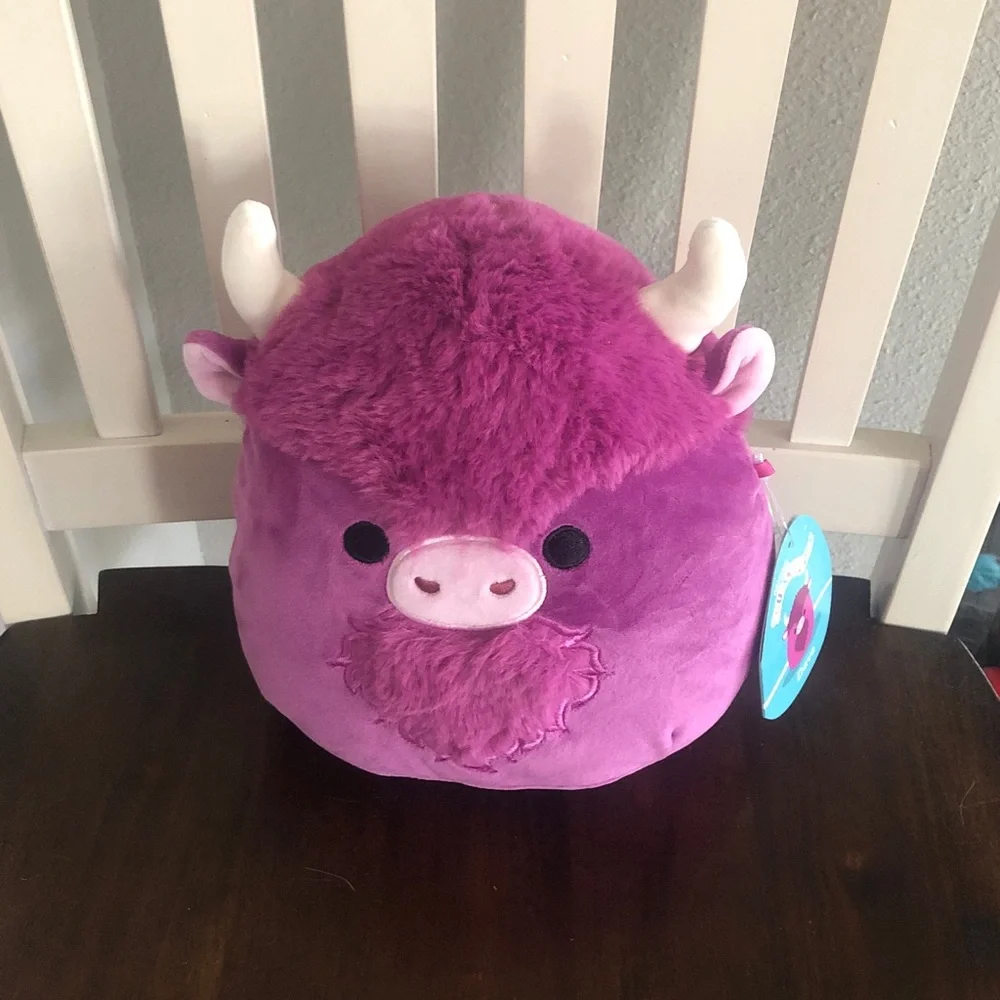 Squishmallows Purple Bison Plush